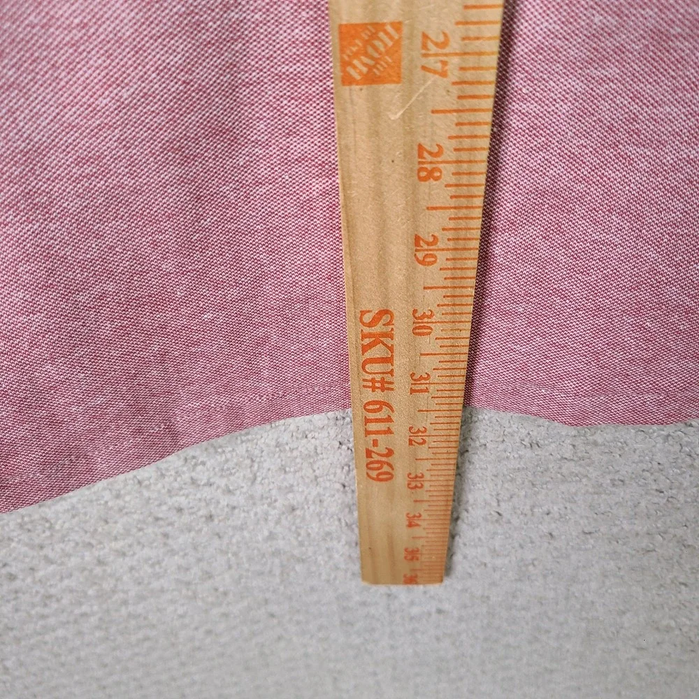 Tailor Vintage Shirt Mens XXL Pink Heathe Short Sleeve Button Up Airotec Stretch